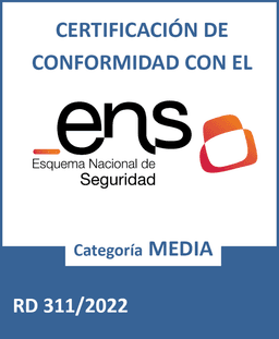 Certificación de conformidad con el Esquema Nacional de Seguridad (ENS) — Categoría MEDIA, RD 311/2022