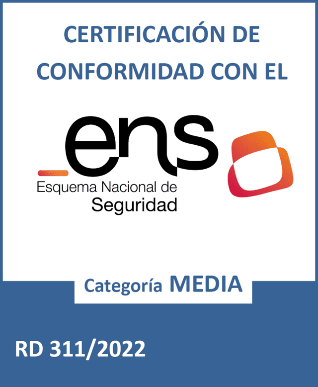 Certificación de conformidad con el Esquema Nacional de Seguridad (ENS) — Categoría MEDIA, RD 311/2022